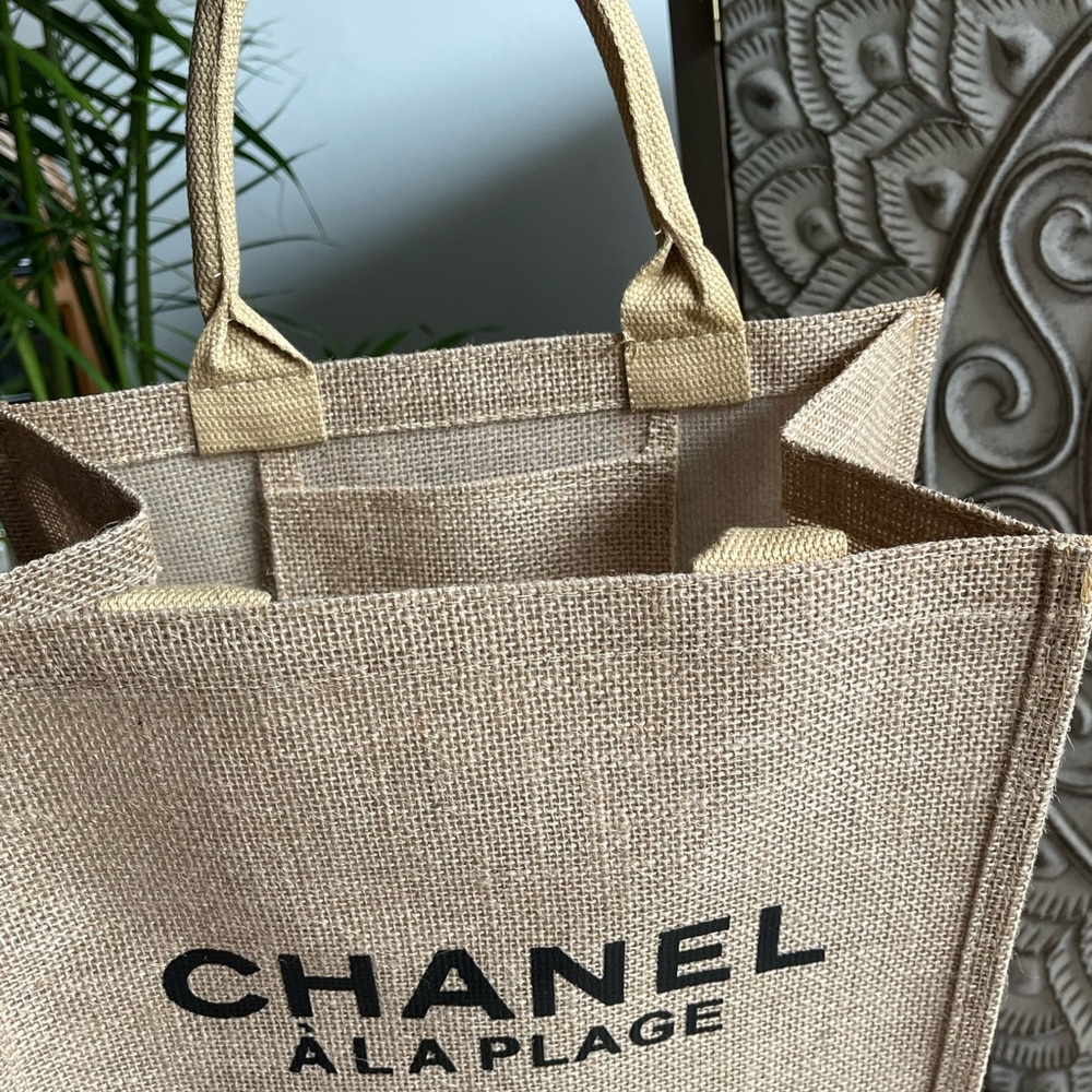 CHANEL ~À La Plage 🏖️ Straw tote bag👙~complements of Chanel Beauty
